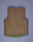 RRL Huntshaw Vest Reversible Harris Tweed - Sage Tafetta