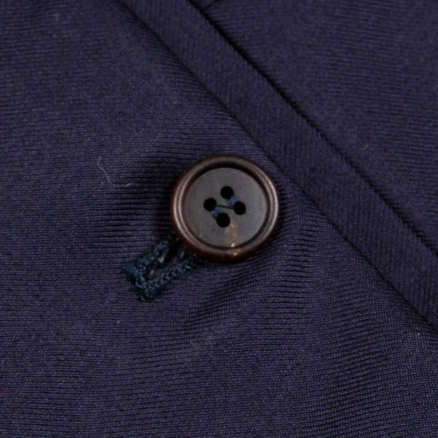 Rota Pantaloni High Rise Regular Fit Wool Gabardine navy blue