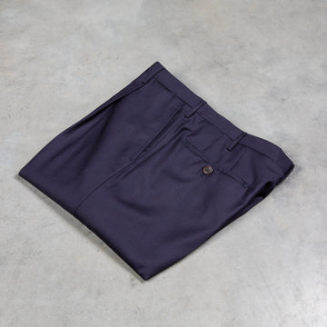 Rota Pantaloni High Rise Regular Fit Wool Gabardine navy blue