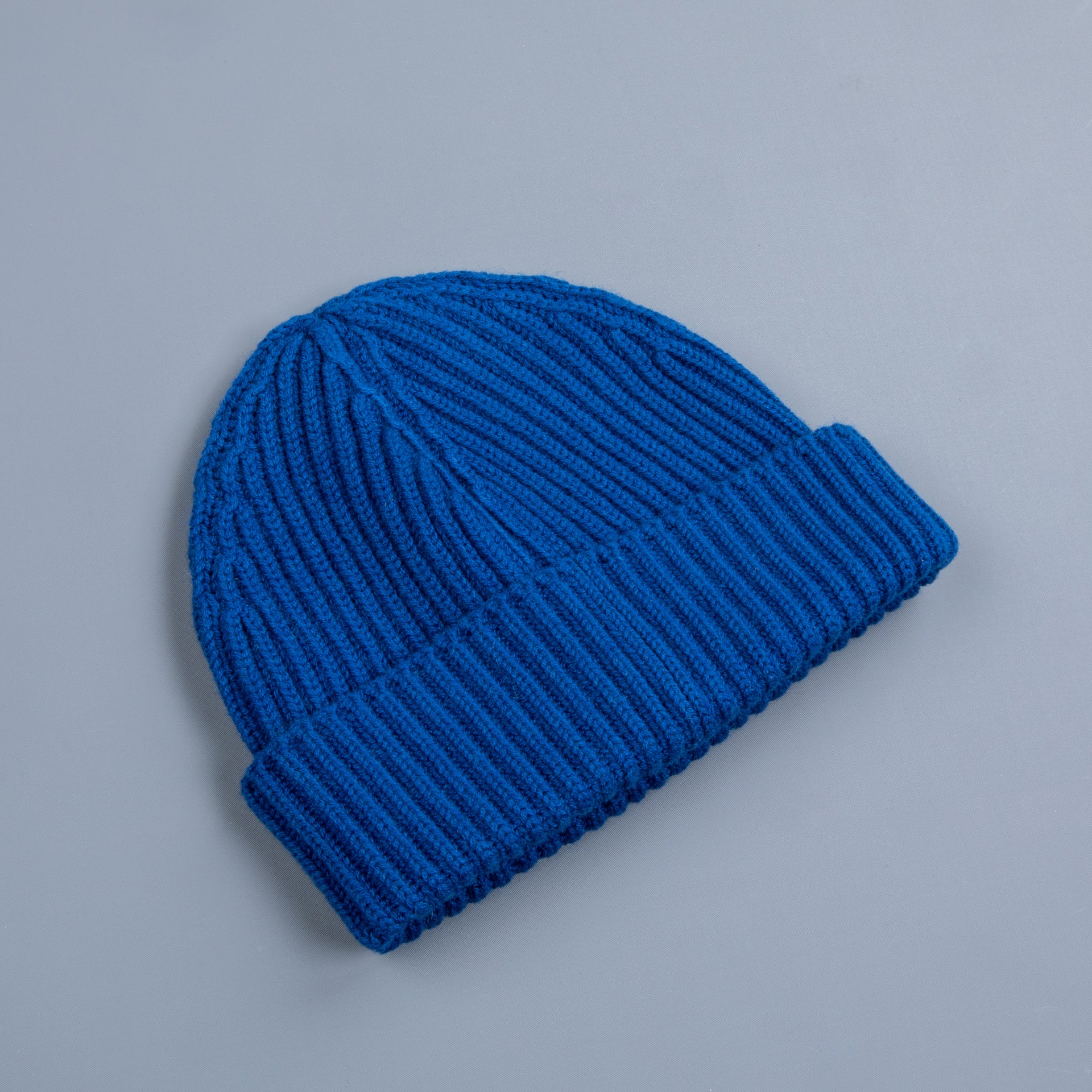 Drumohr Ribbed Cashmere Hat Oceano
