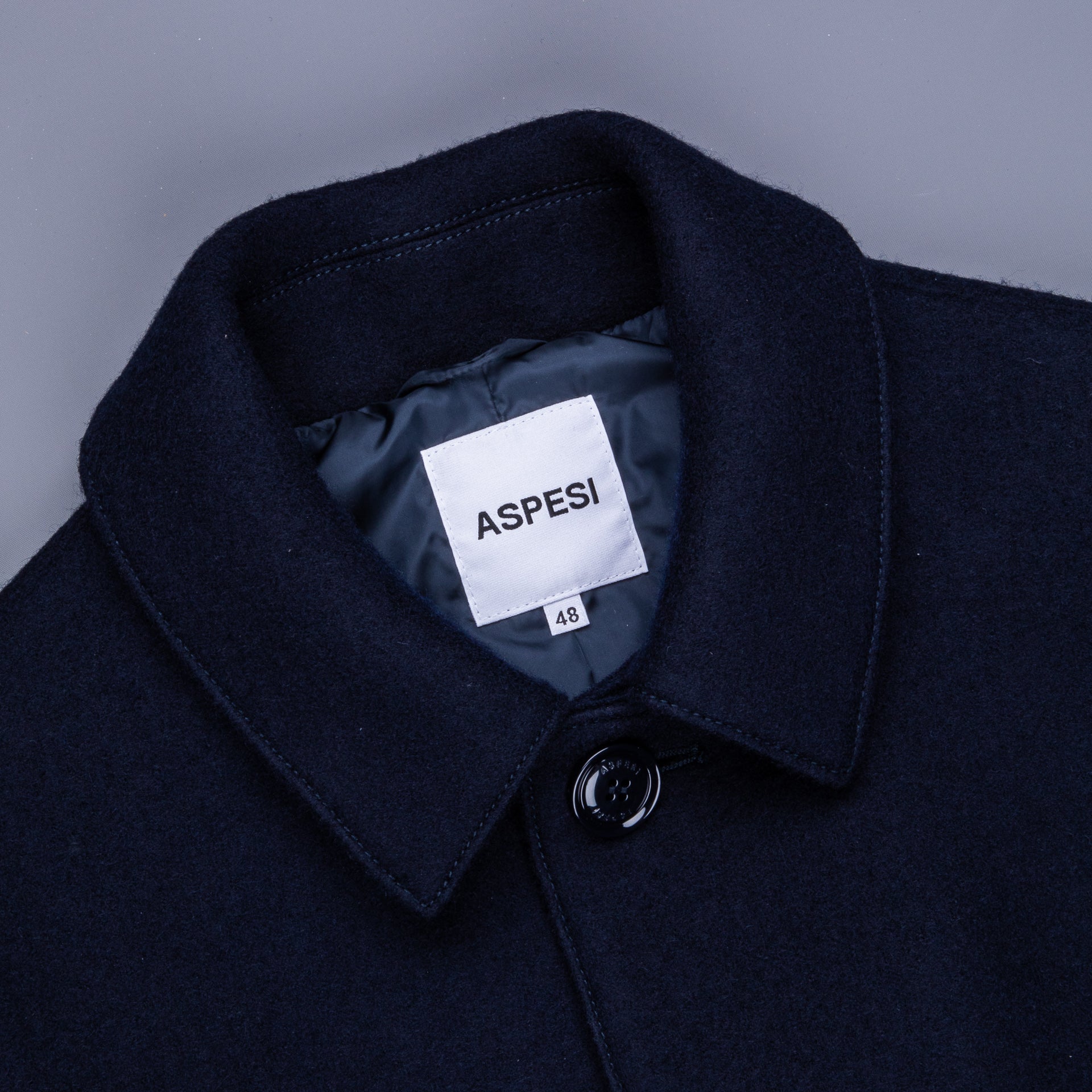 Aspesi New Virtuoso Coat Wool Navy