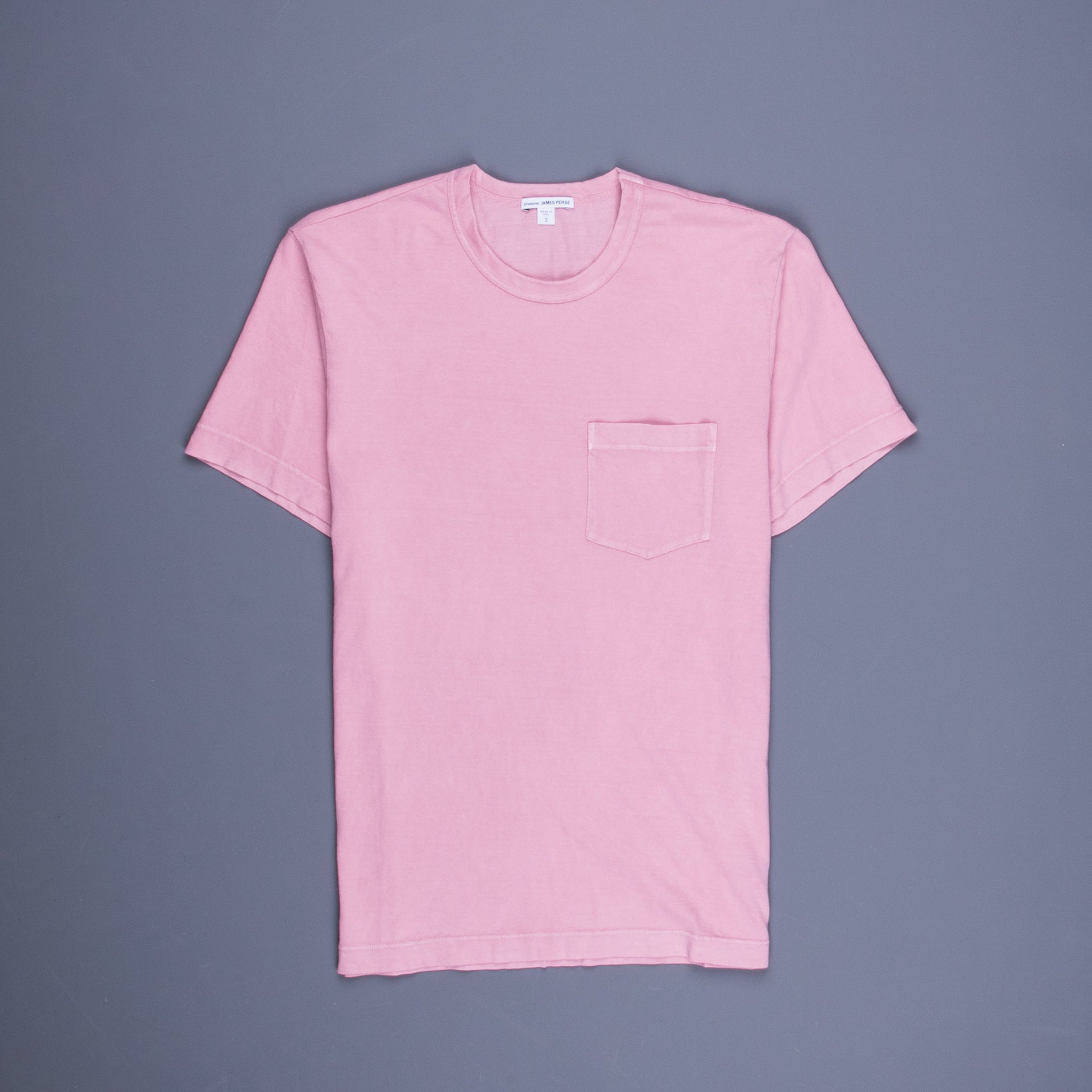 James Perse Crew Neck Pocket Tee Antique Rose