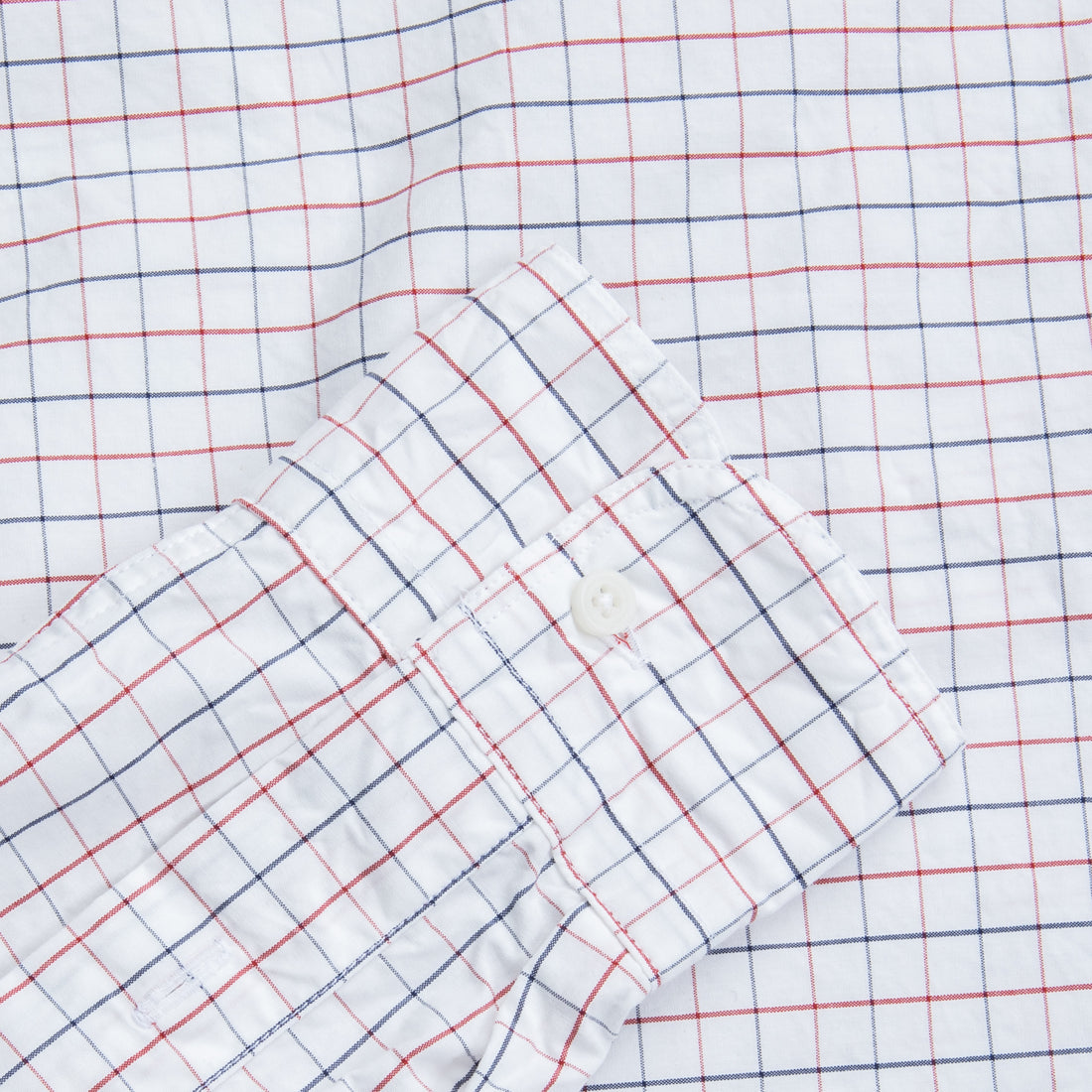 Gitman Vintage x Frans Boone Japanese woven Tattersal Red and Navy