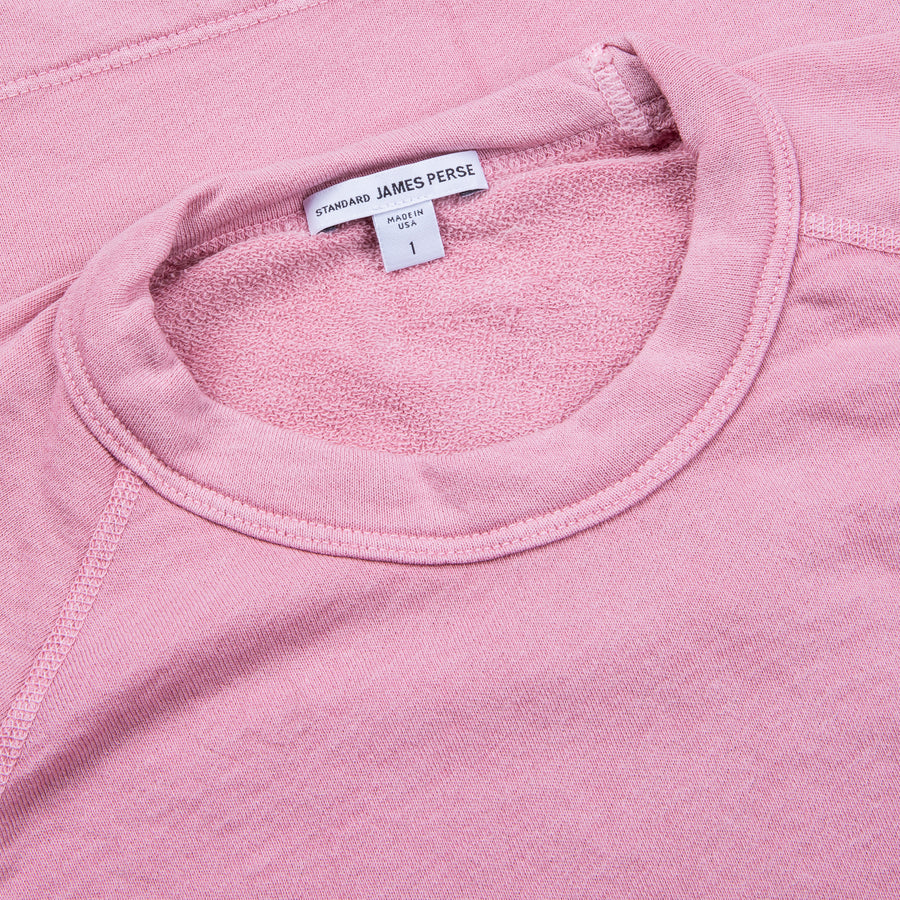 James Perse Raglan Crew Sweatshirt Antique Rose