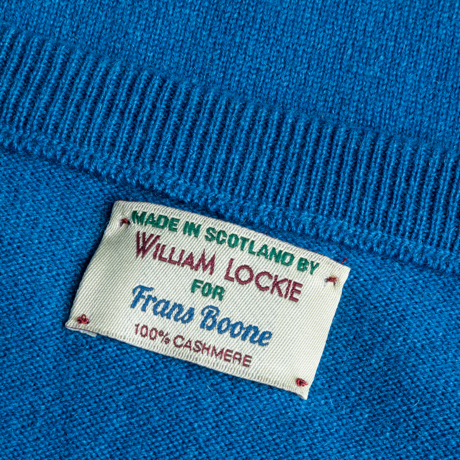 William Lockie Oxton Cashmere V-Neck Airforce