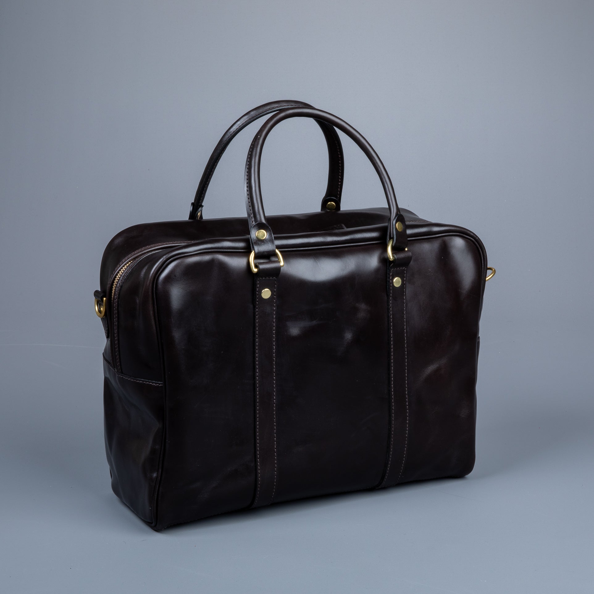 Croots Bridle Leather Traveller Dark Havana Bag