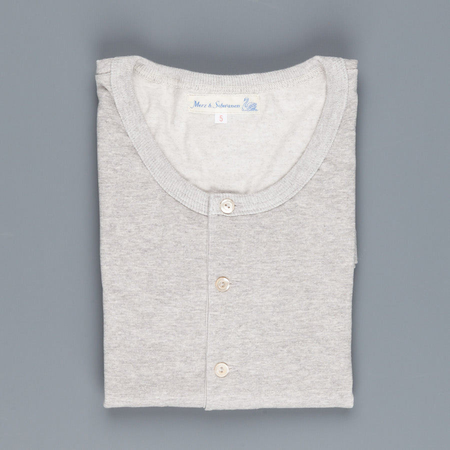 Merz B. Schwanen 206 button facing shirt 1/1 sleeve grey melange