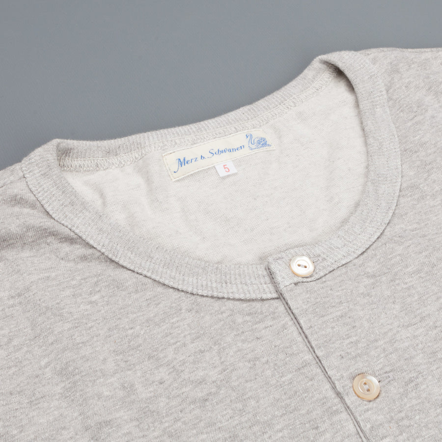 Merz B. Schwanen 206 button facing shirt 1/1 sleeve grey melange