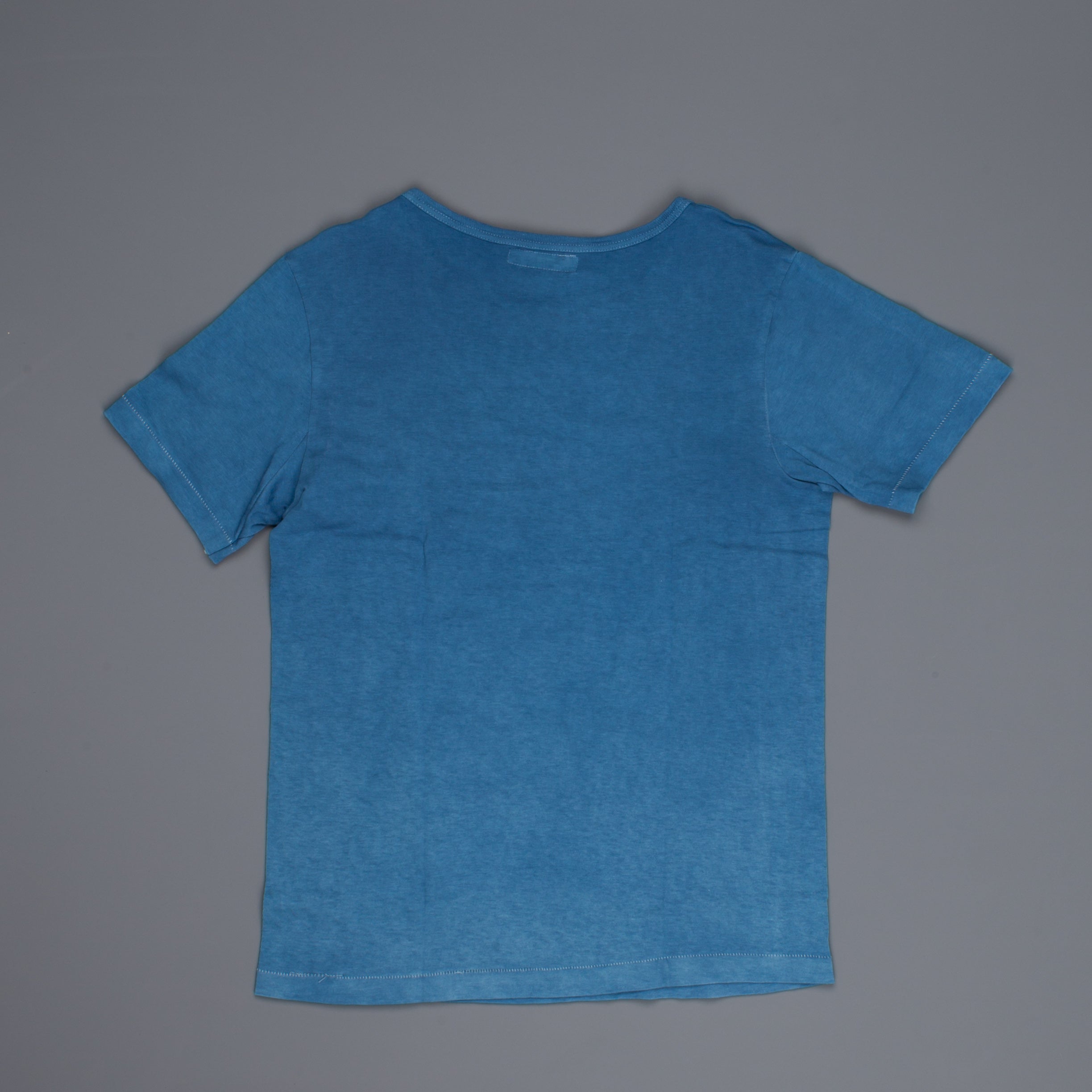 Merz b Schwanen 215 Crew Neck Tee 1/4 slv. Indigo