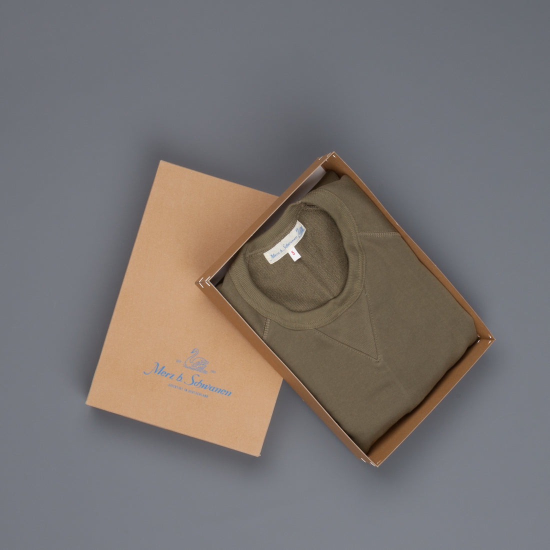 Merz b Schwanen 347 Sweatshirt Raglan 1/4slv. Army
