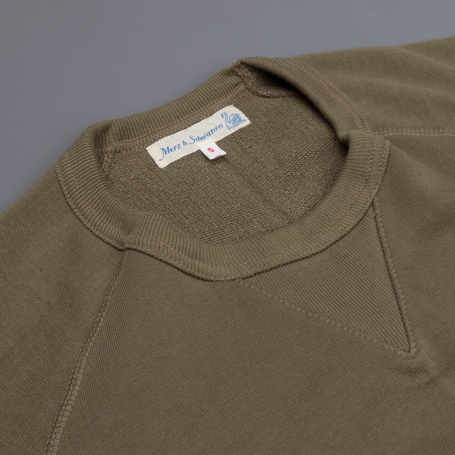 Merz b Schwanen 347 Sweatshirt Raglan 1/4slv. Army