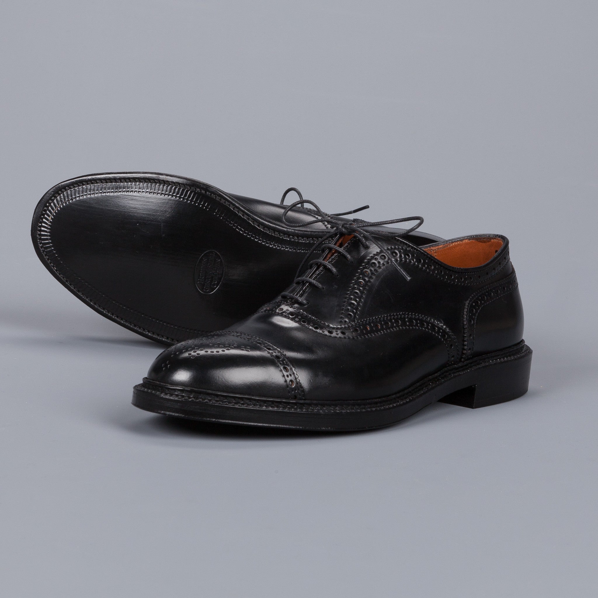 Alden black cordovan straight &quot;strait&quot; tip