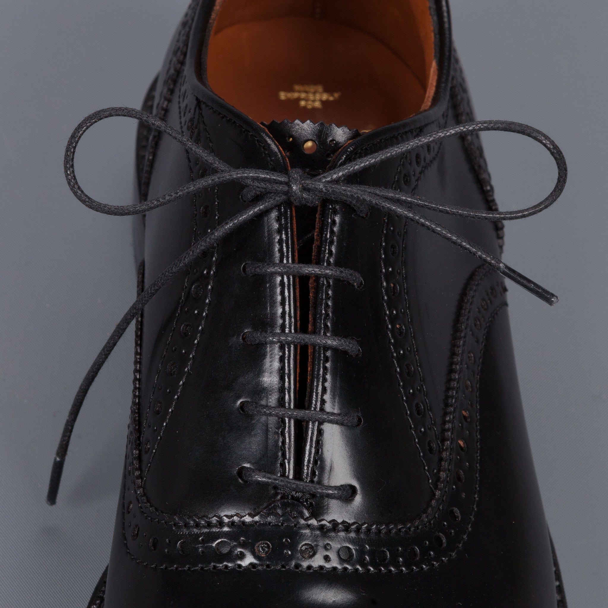 Alden black cordovan straight &quot;strait&quot; tip