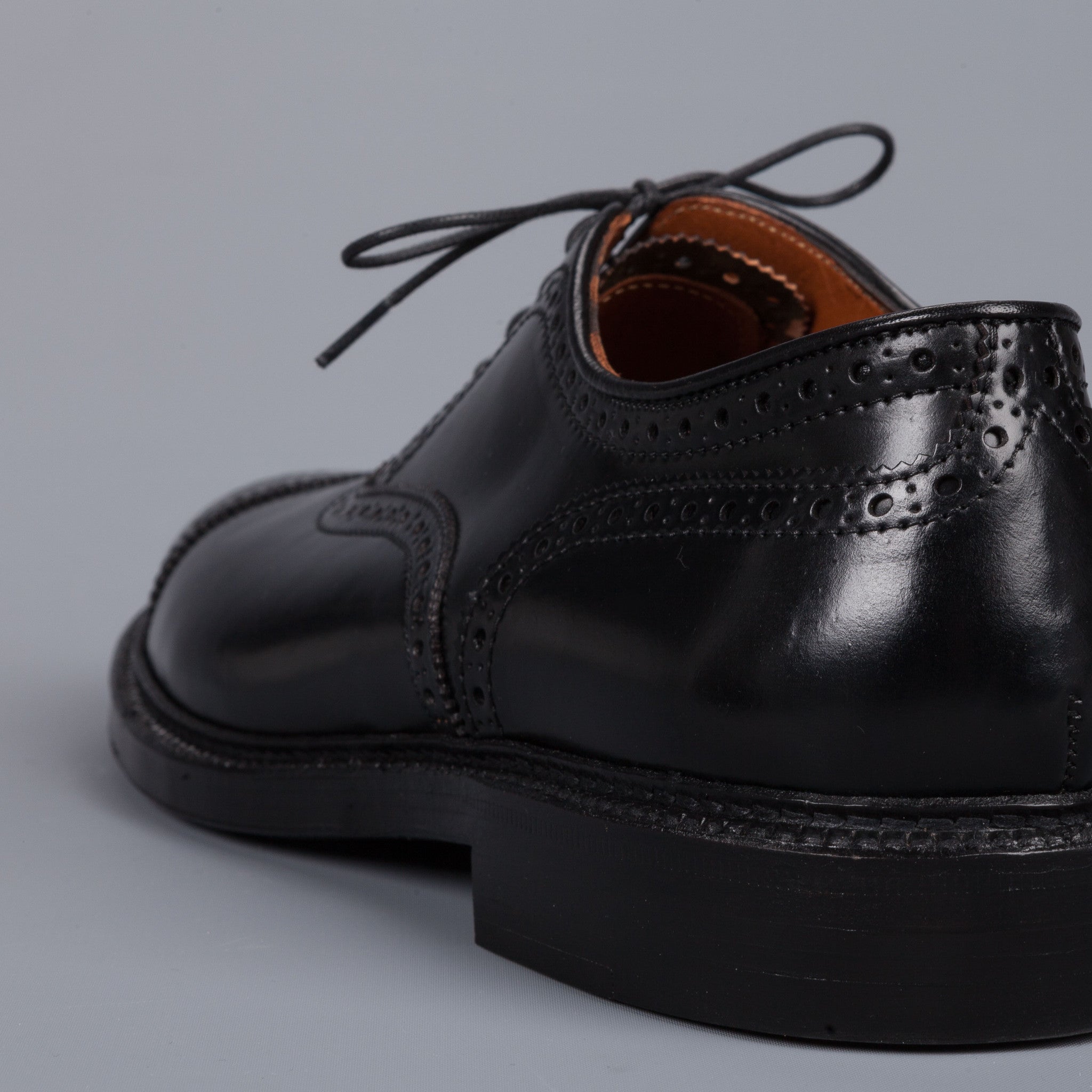 Alden black cordovan straight &quot;strait&quot; tip