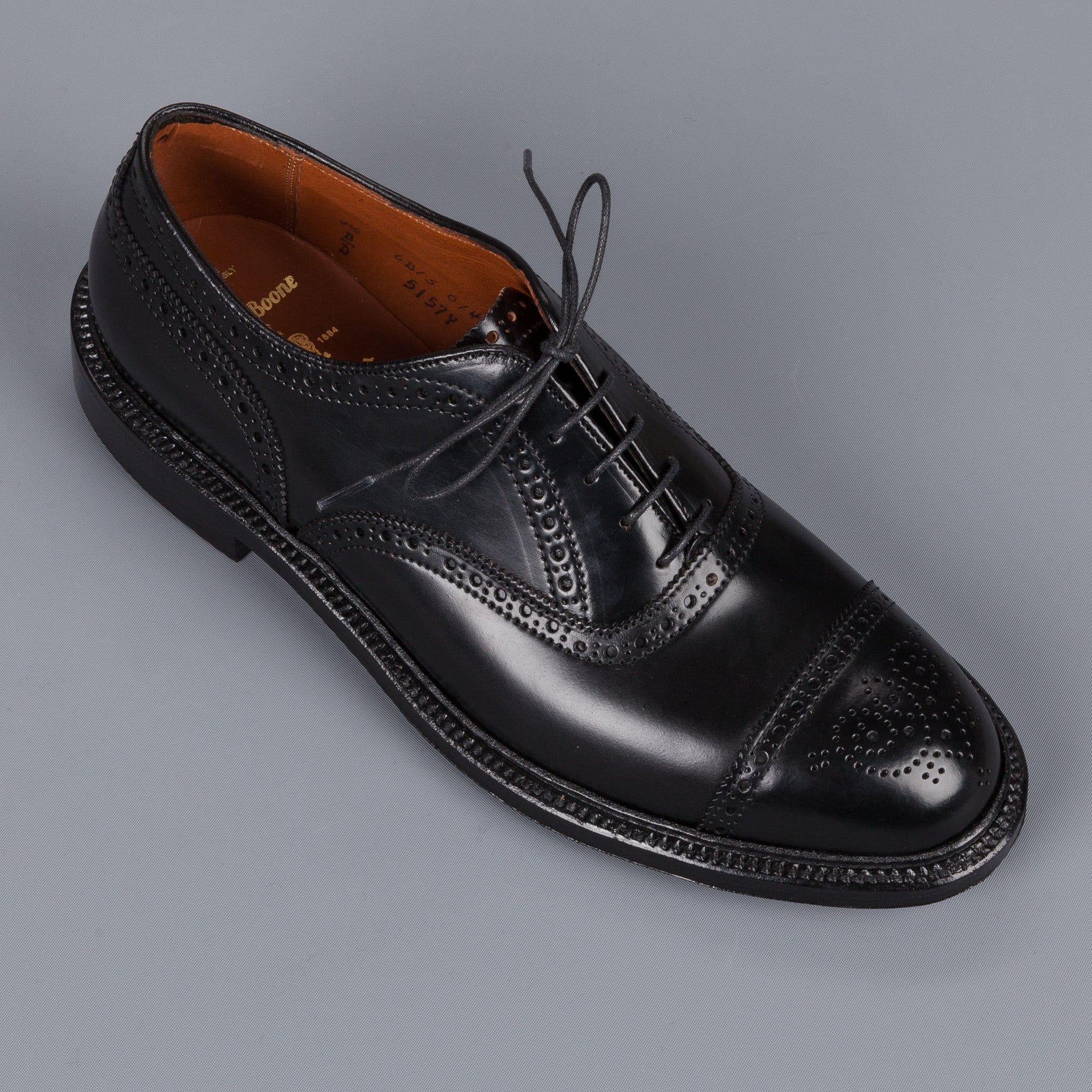 Alden black cordovan straight &quot;strait&quot; tip