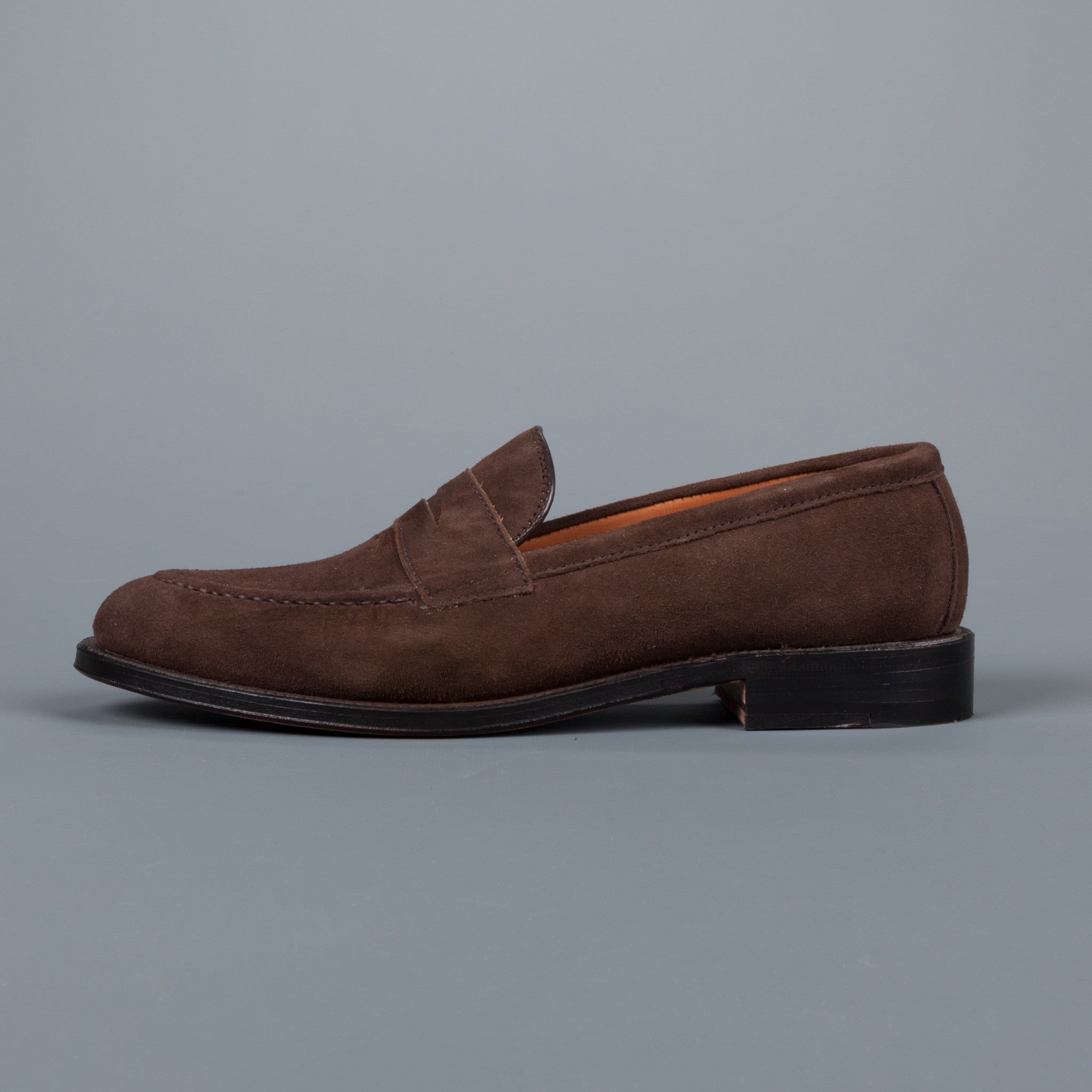 Alden Mocha kid suede loafer on flex sole