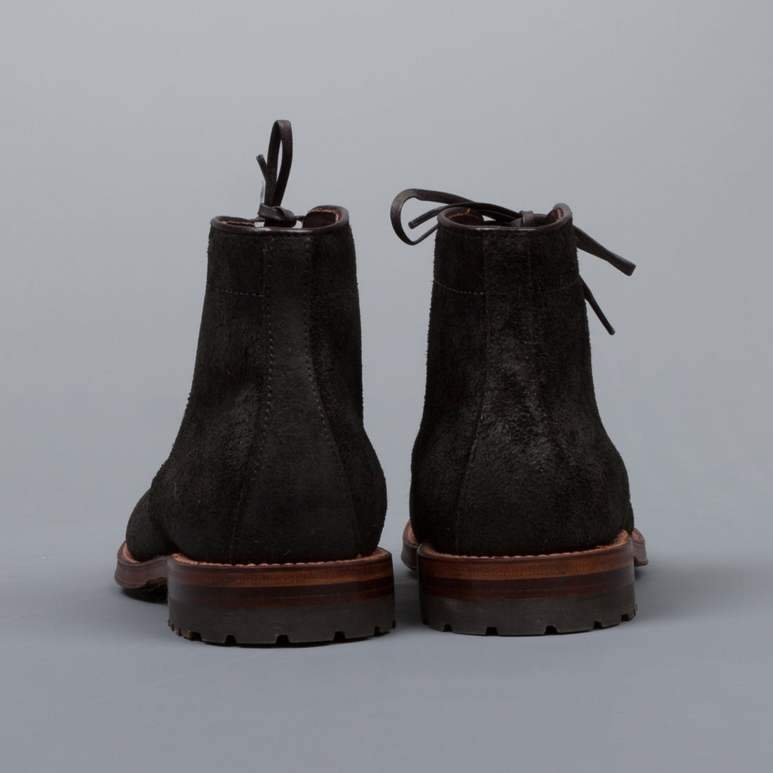 Alden x Frans Boone 379x boots in waxed earth reverse chamois