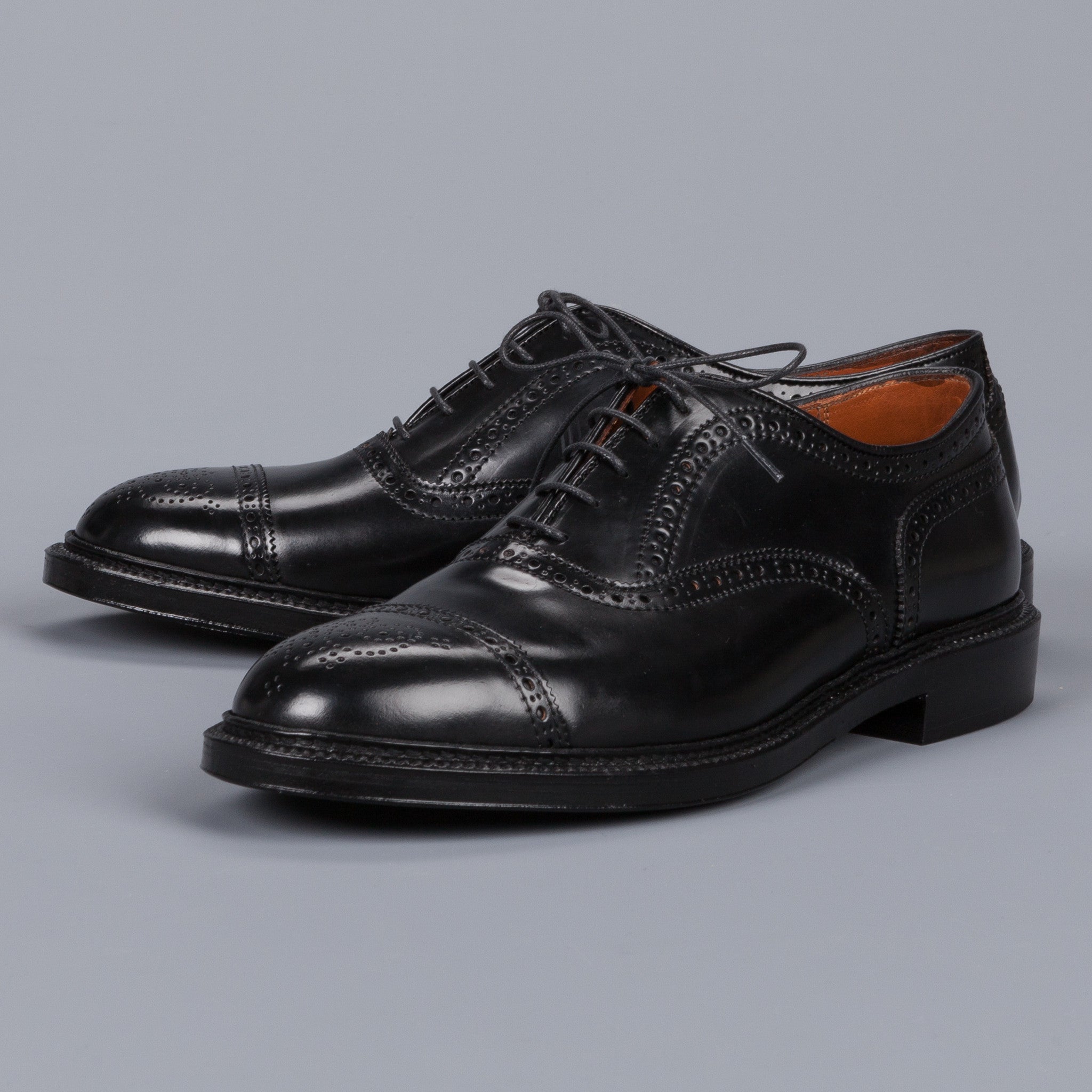 Alden black cordovan straight &quot;strait&quot; tip