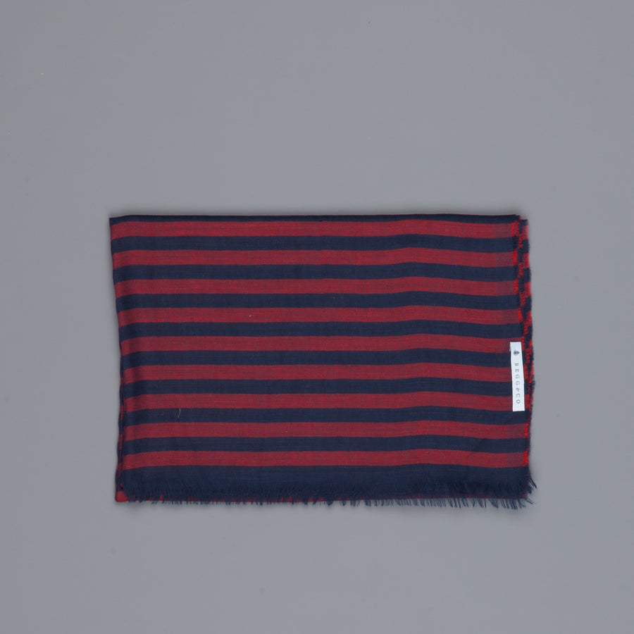 Alex Begg Wispy woven stole cashmere Gill in Red