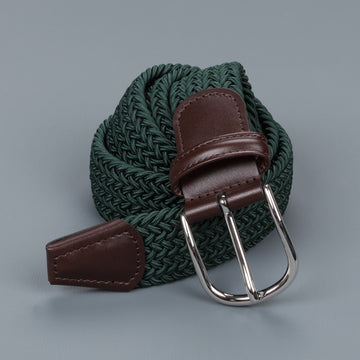 Anderson's intrecciato stretch belt green