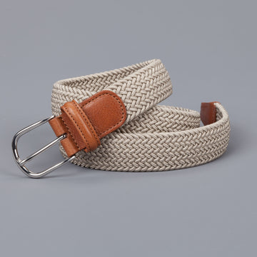 Anderson's intrecciato stretch belt Tan