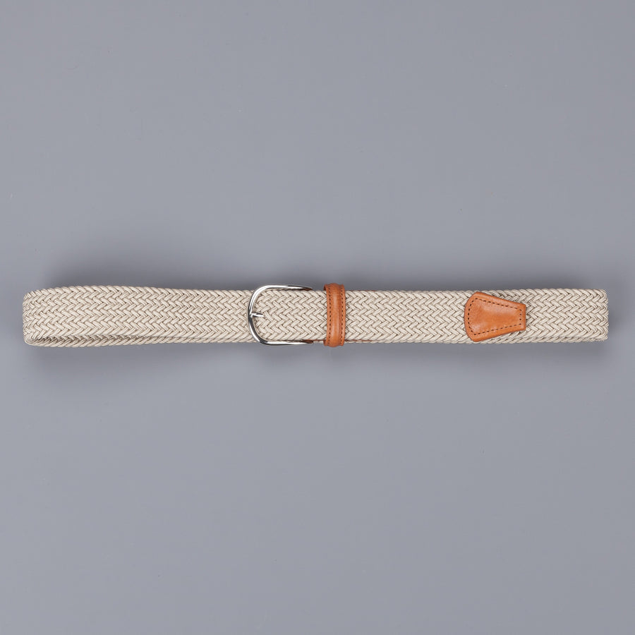 Anderson's intrecciato stretch belt Tan