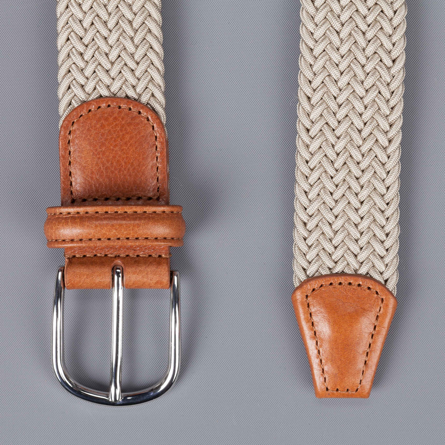 Anderson's intrecciato stretch belt Tan