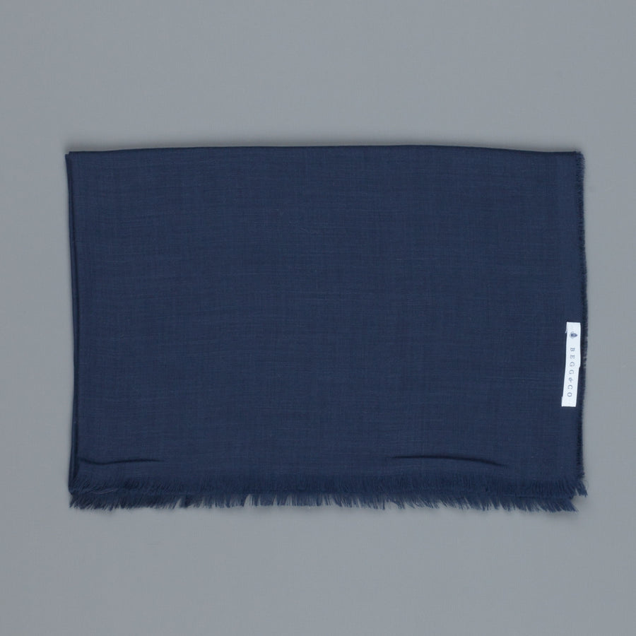 Alex Begg Wispy woven stole cashmere Navy