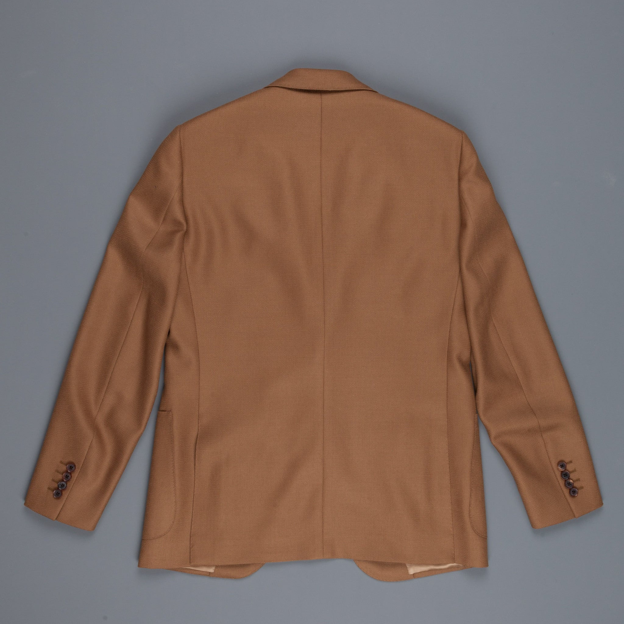 Caruso Nabucco single breasted jacket in camel hopsack wool