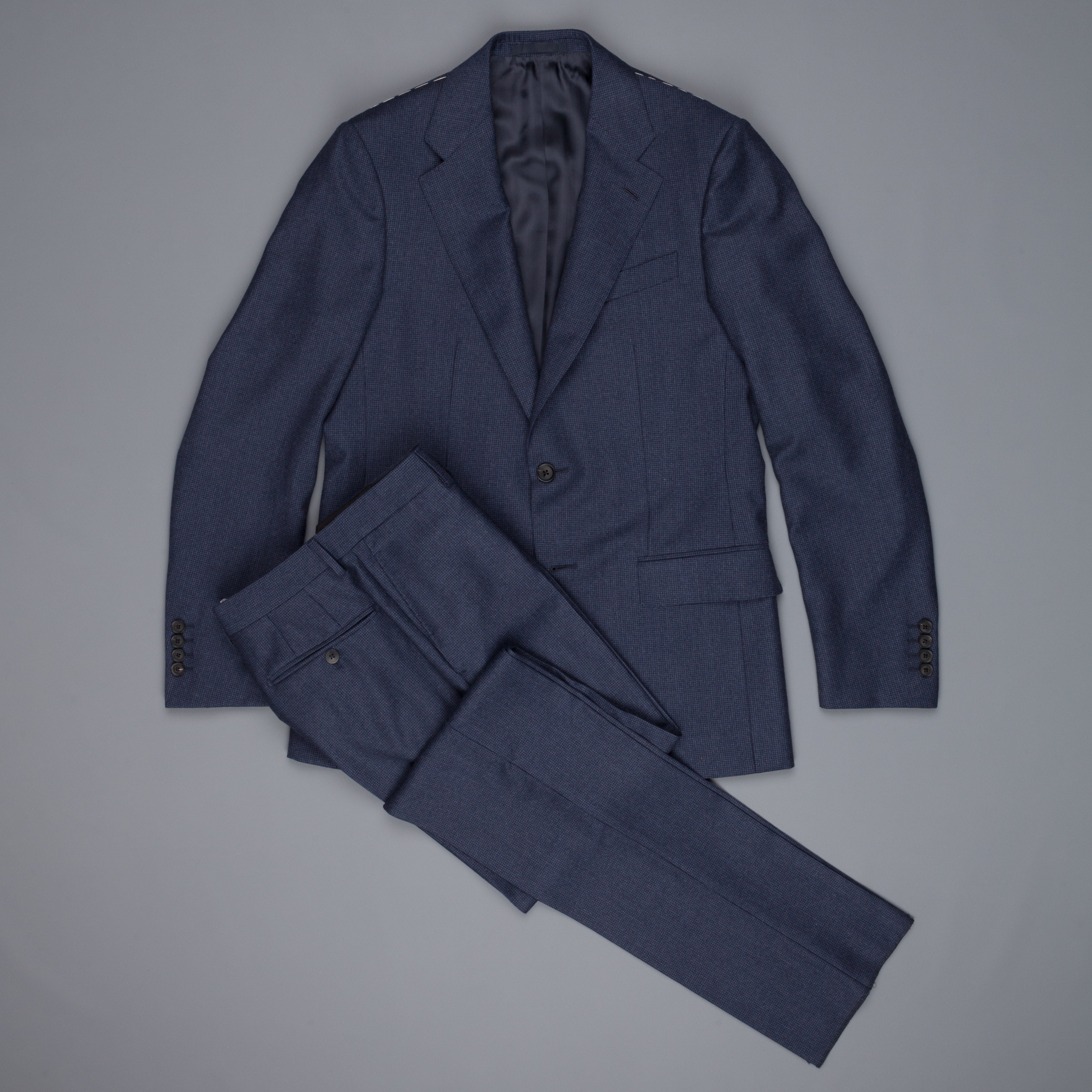 Caruso Nabucco Suit blu wool houndstooth