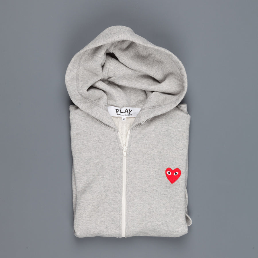 Comme des Garçons PLAY Zip hooded sweatshirt grey