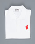 Comme des Garçons PLAY polo shirt long heart White