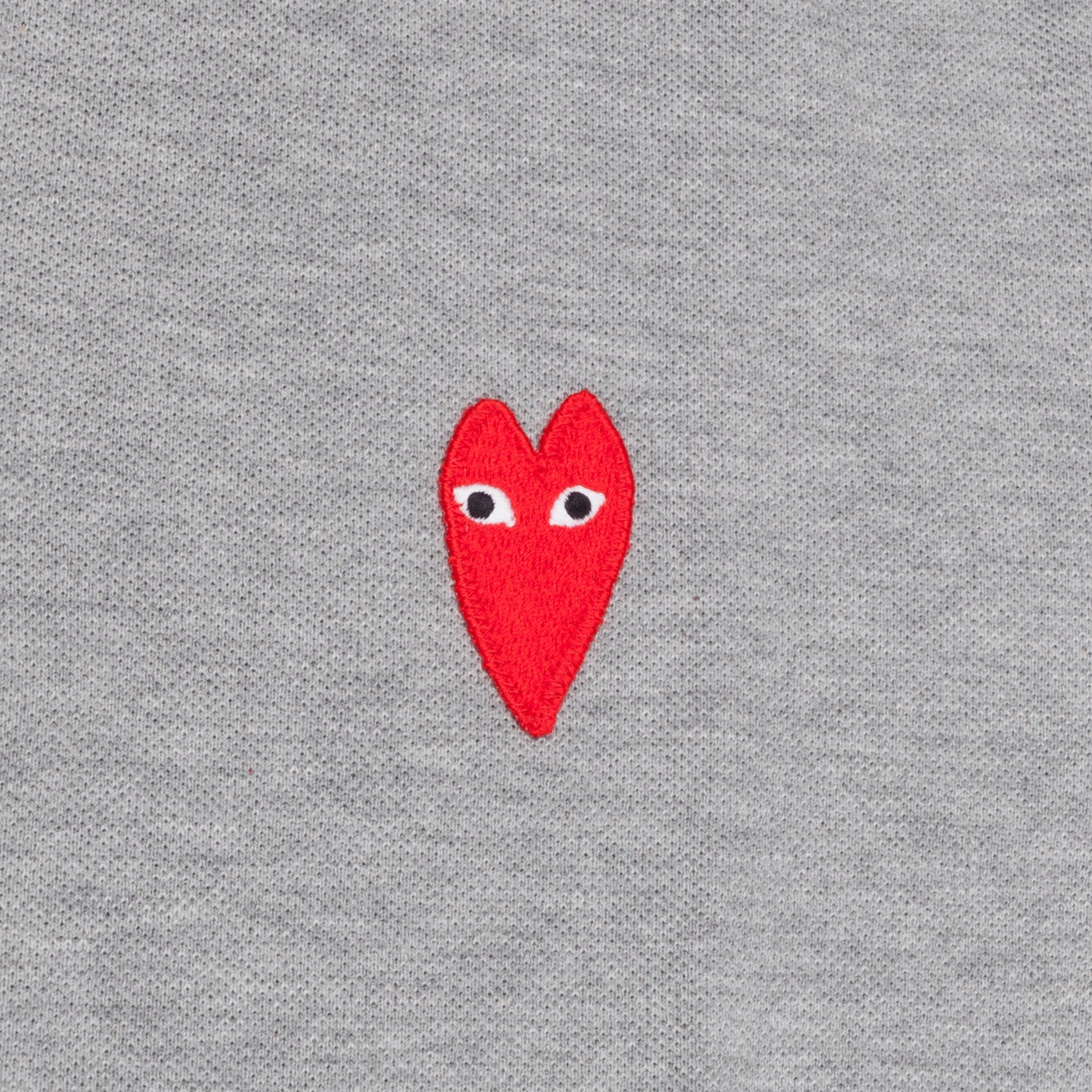 Comme des Garçons PLAY polo shirt long heart grey melange