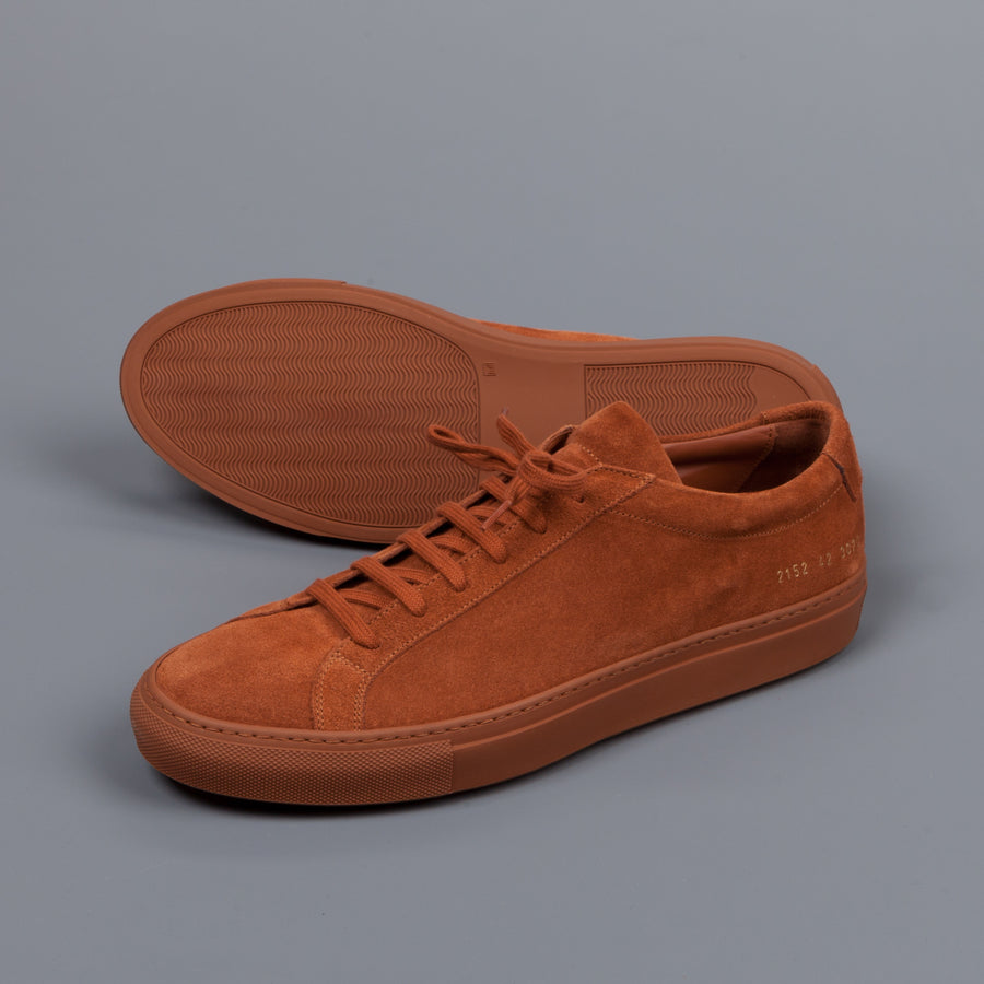 Common Projects Achilles low in suede Rust