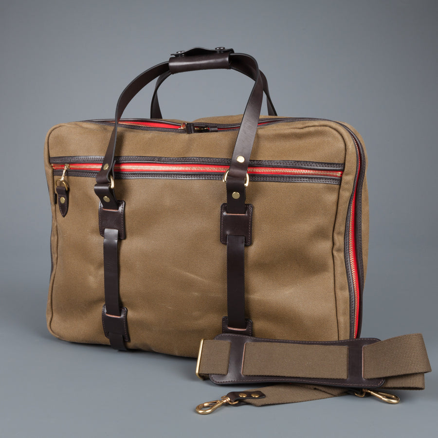 Croots Flight Bag waxed olive