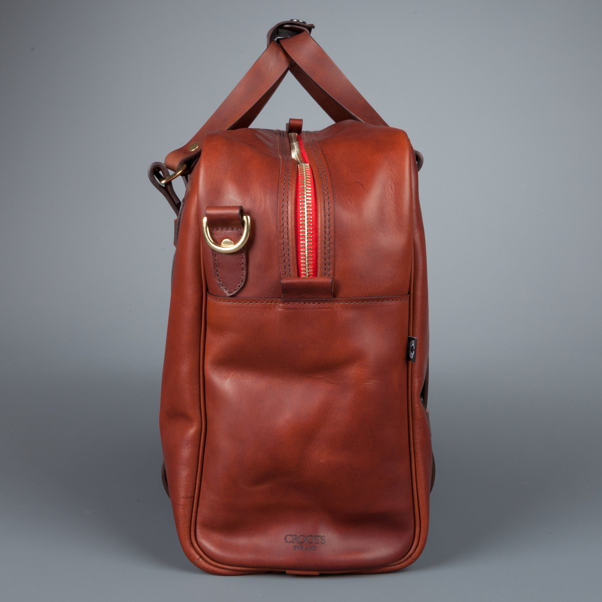 Croots Holdall Italian Calf leather Port