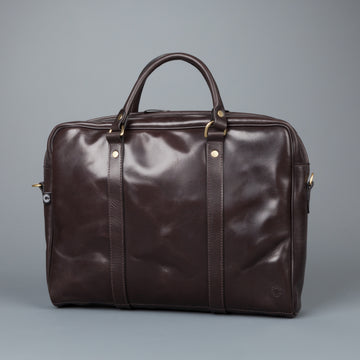 Croots Bridle Leather Dark Havana Laptop Bag