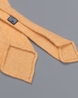 Drake's Cashmere Tie untipped & Pocket Square Match light orange melange
