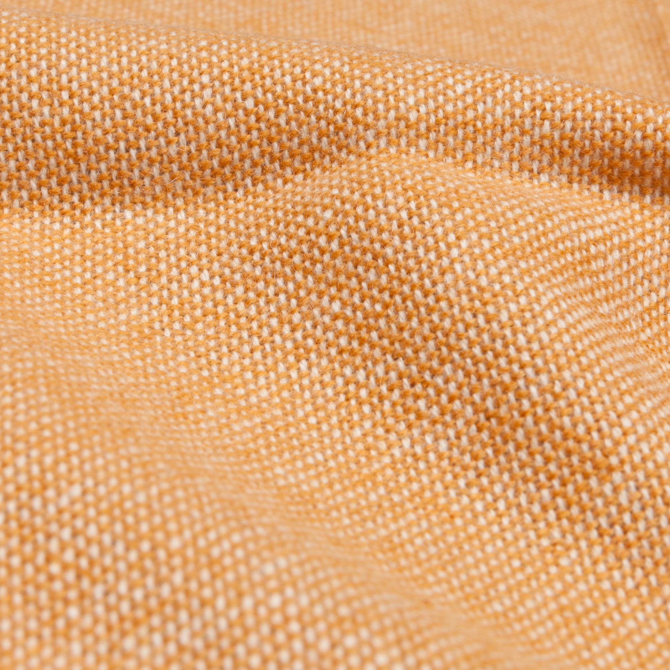 Drake&#39;s Cashmere Tie untipped &amp; Pocket Square Match light orange melange