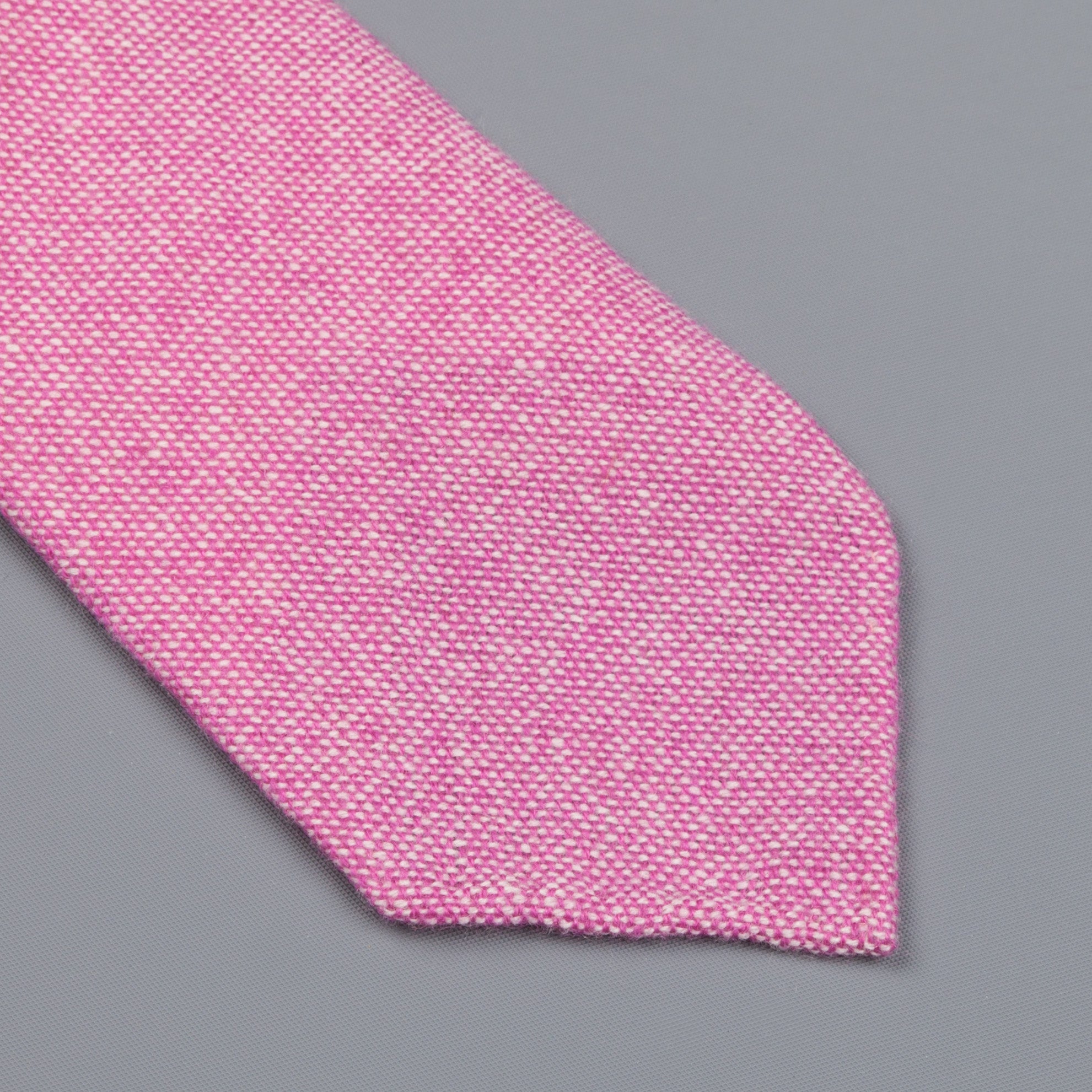 Drake&#39;s Cashmere Tie untipped &amp; Pocket Square Match light pink melange