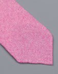 Drake's Cashmere Tie untipped light pink melange