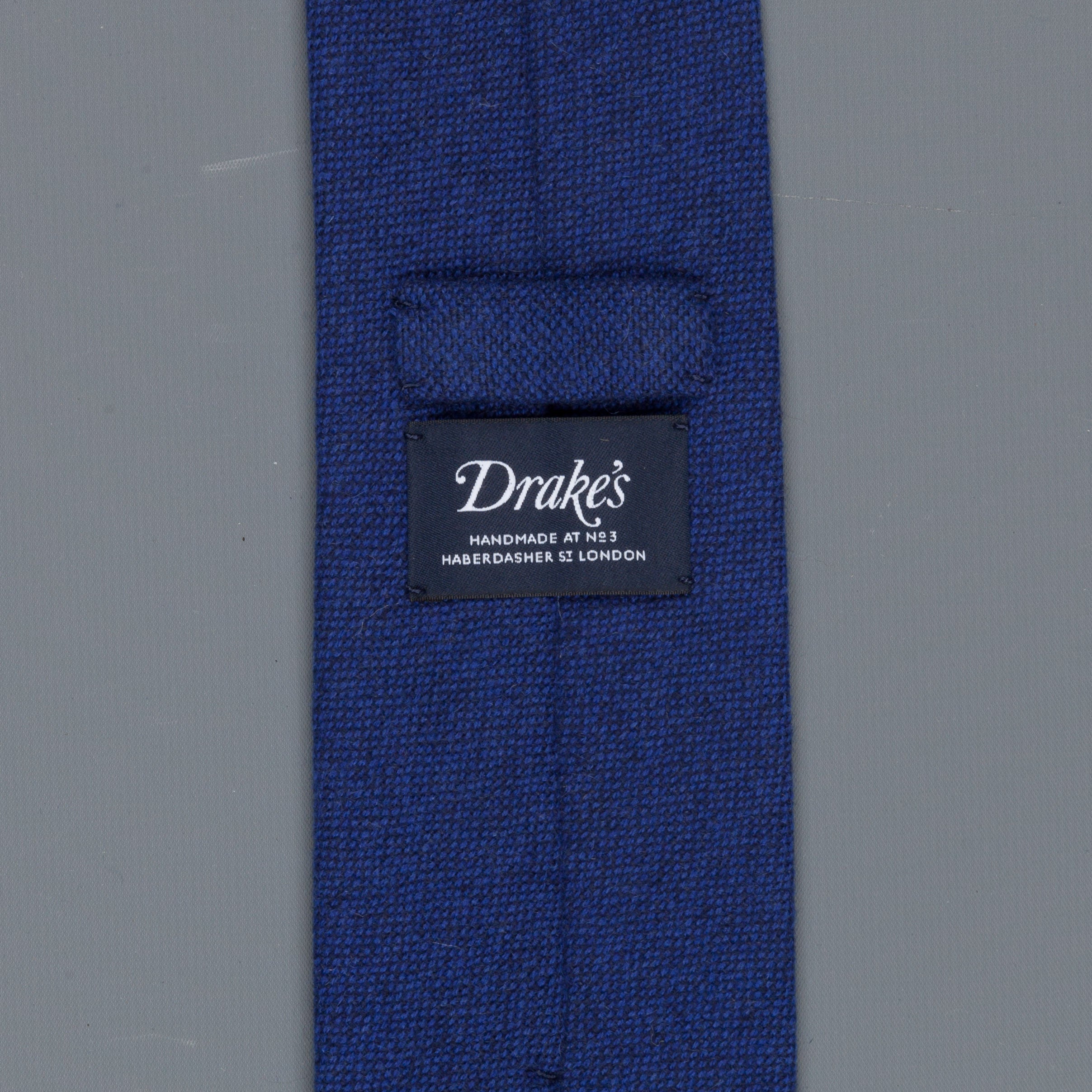 Drakes Cashmere tie, untipped Royal Blue