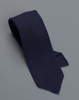 Drakes Cashmere tie untipped navy