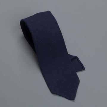 Drakes Cashmere tie untipped navy
