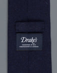 Drakes Cashmere tie untipped navy