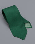 Drake's untipped tie wool/cashmere/silk blend green