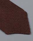 Drake's untipped tie wool/cashmere/silk blend brown