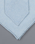 Drake's Cashmere Tie untipped & Pocket Square Match sky blue melange