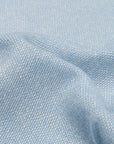 Drake's Cashmere Tie untipped & Pocket Square Match sky blue melange
