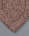 Drake's Cashmere Tie untipped & Pocket Square Match brown melange